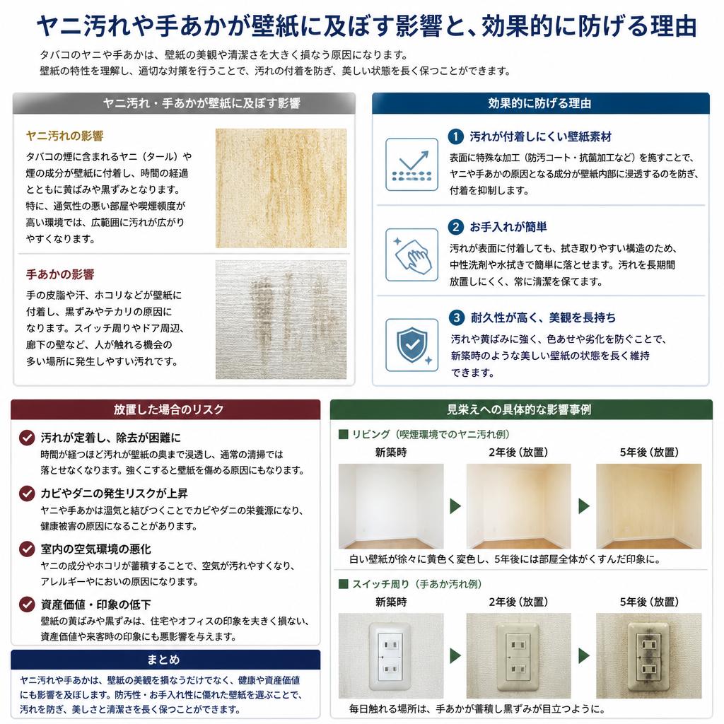 ヤニ汚れと手あかの実態