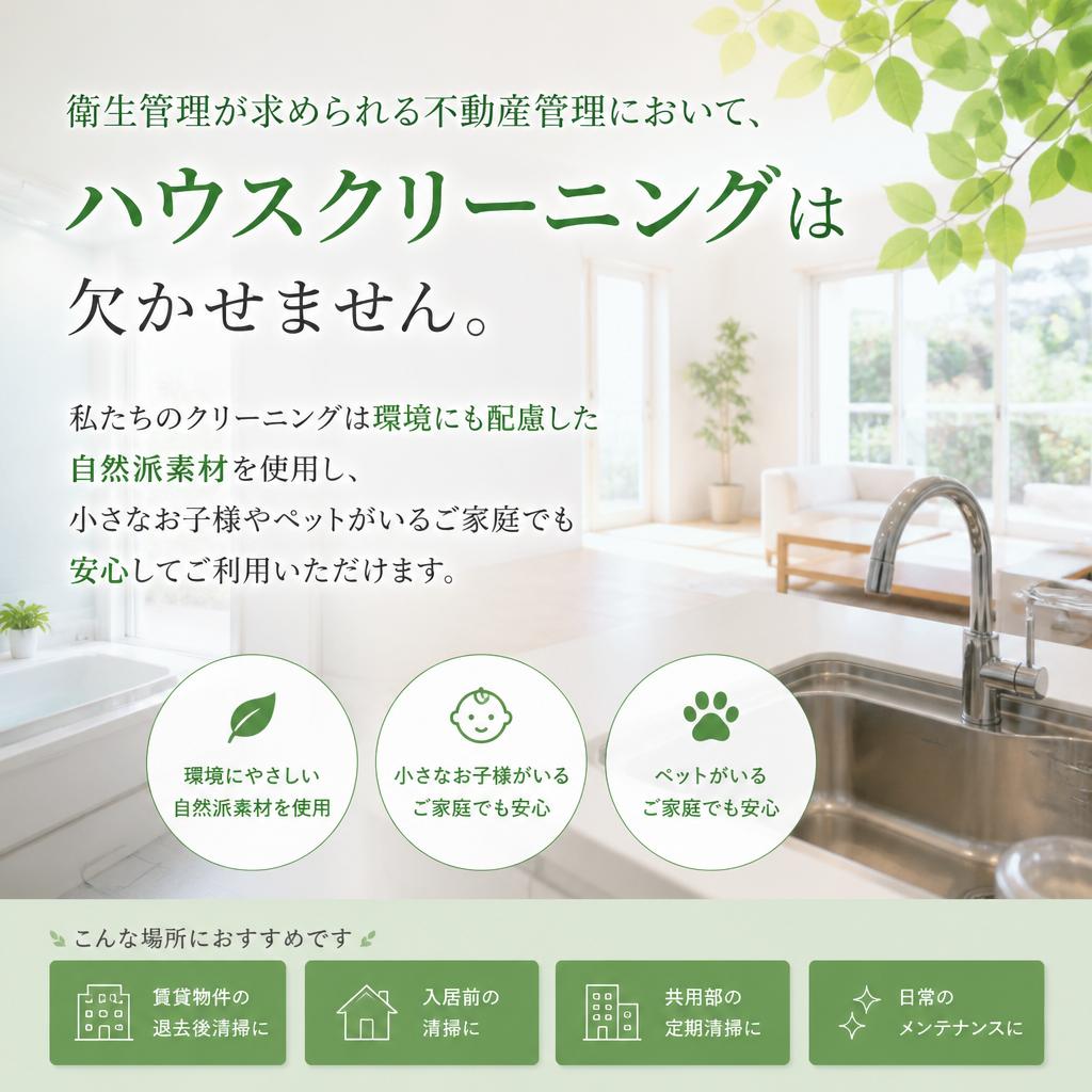 安心・安全なハウスクリーニング