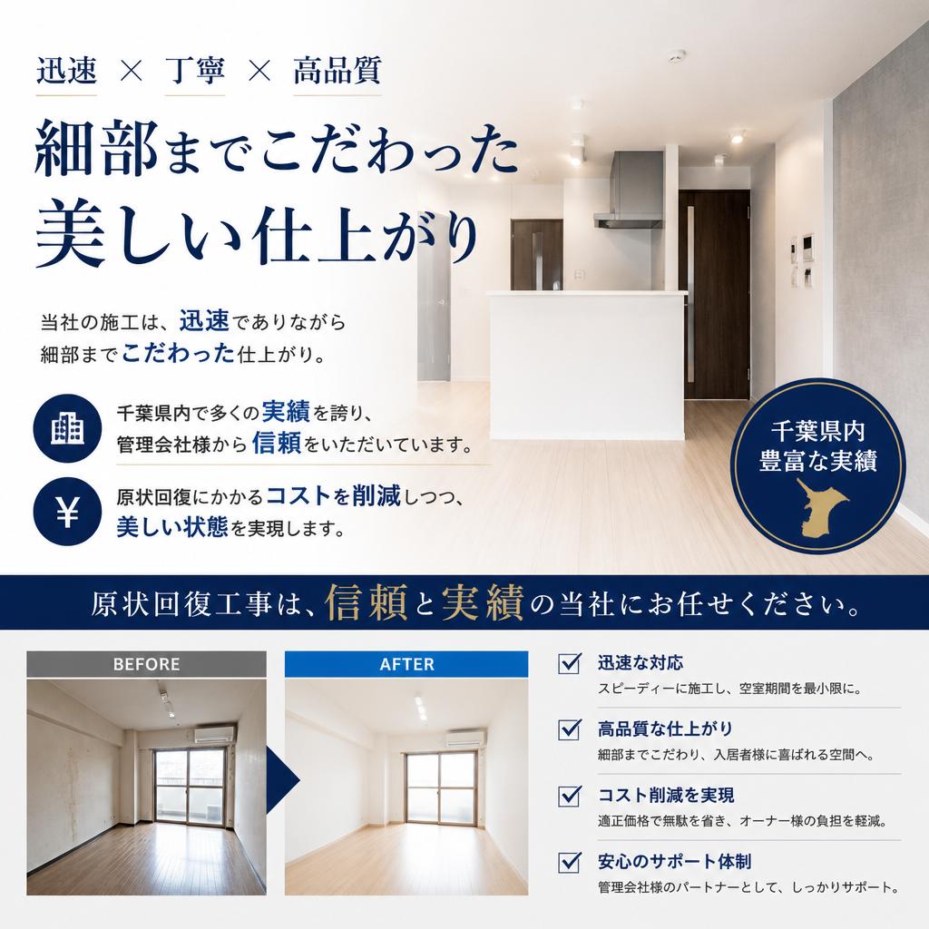 迅速＆高品質な施工で物件の価値を保つ