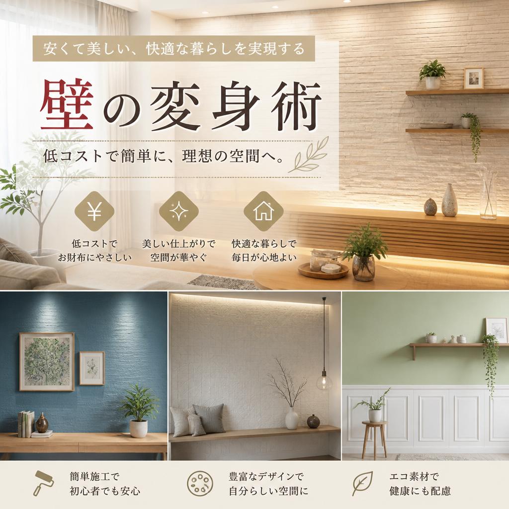 安くて美しい、快適な暮らしを実現する壁の変身術