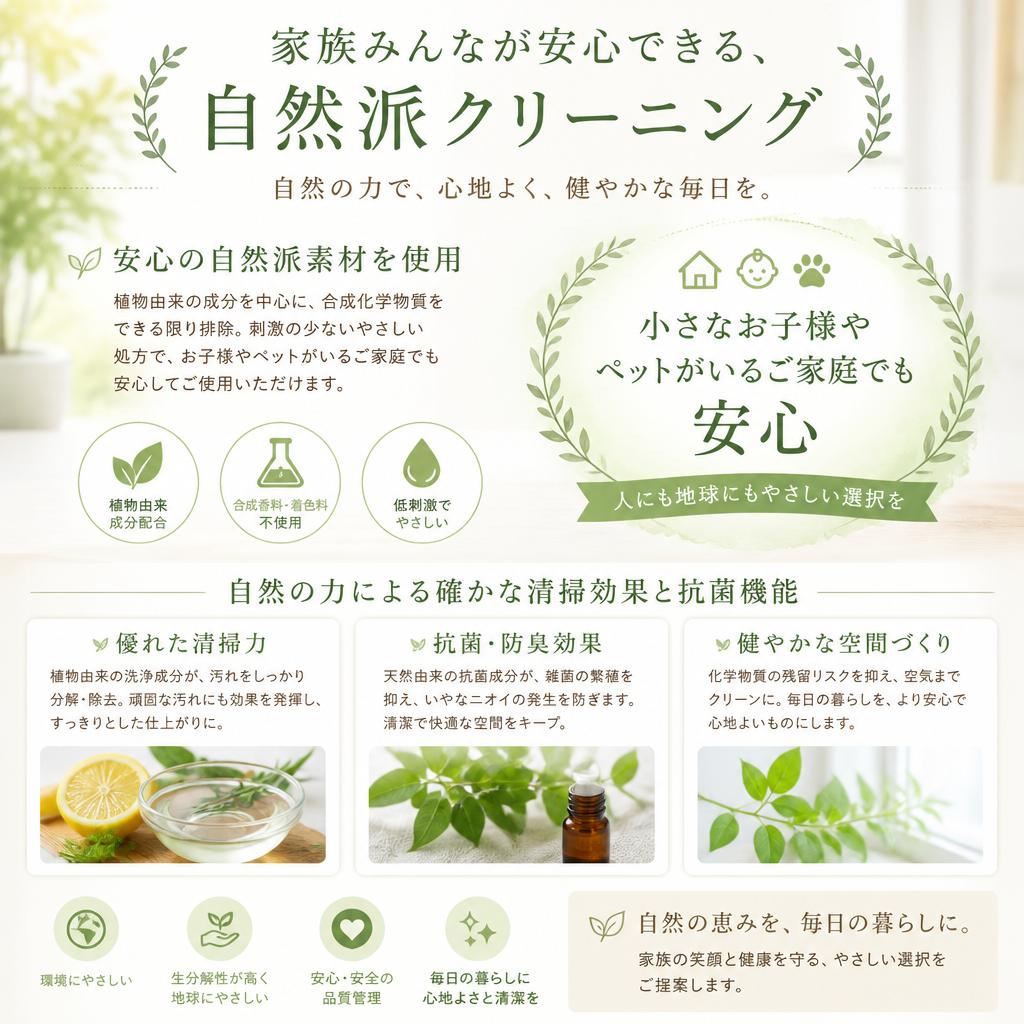 使用する自然派素材の紹介