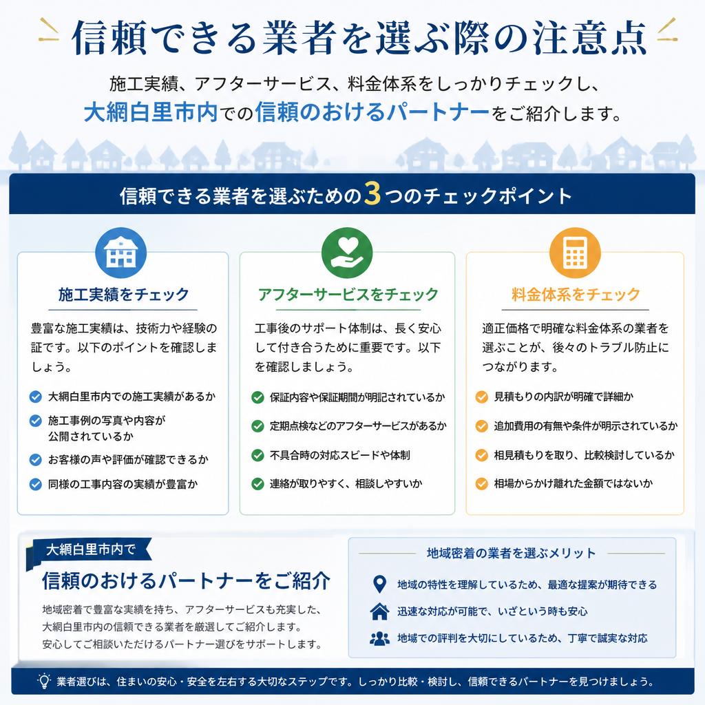 業者選びのポイント