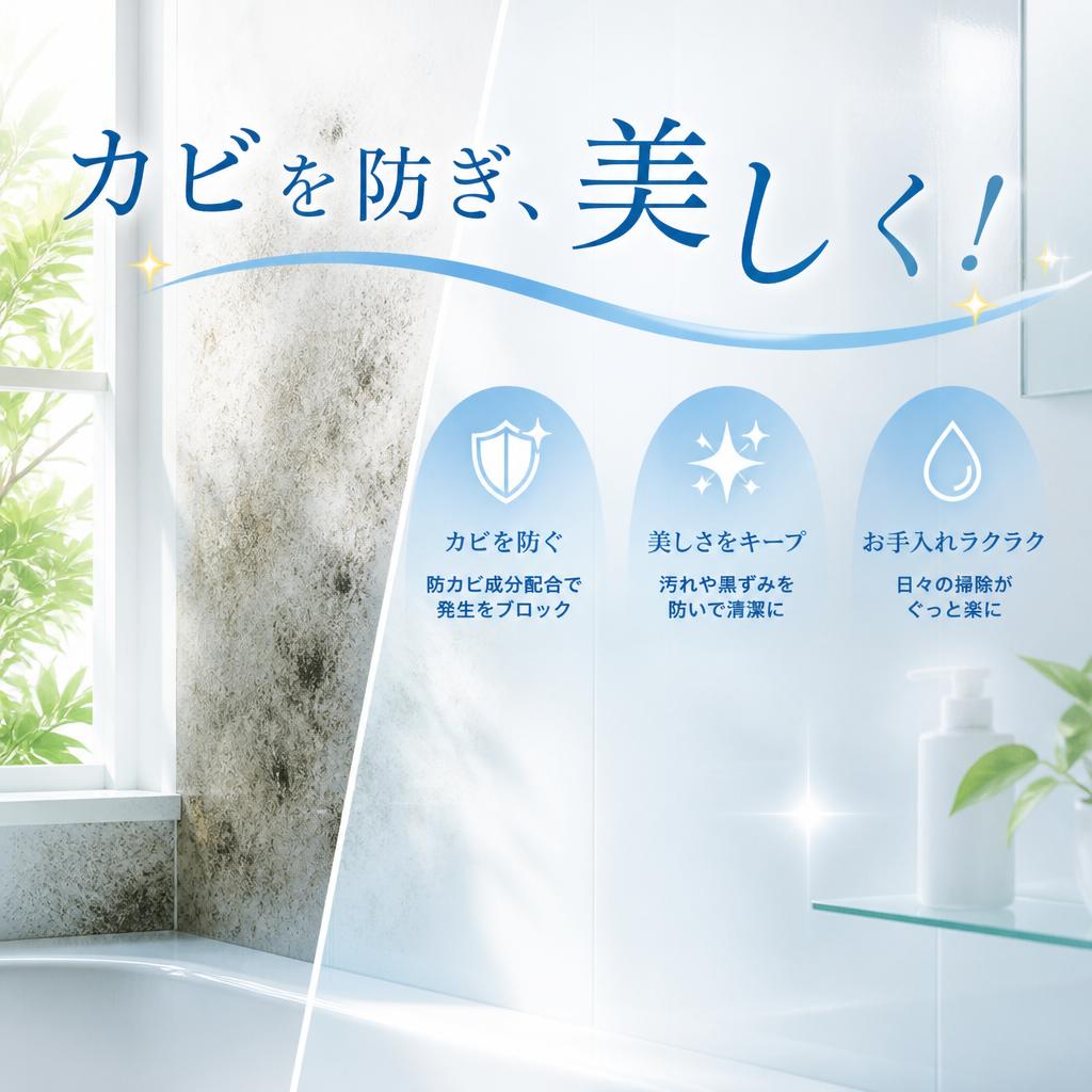 カビを防ぎ、美しく！