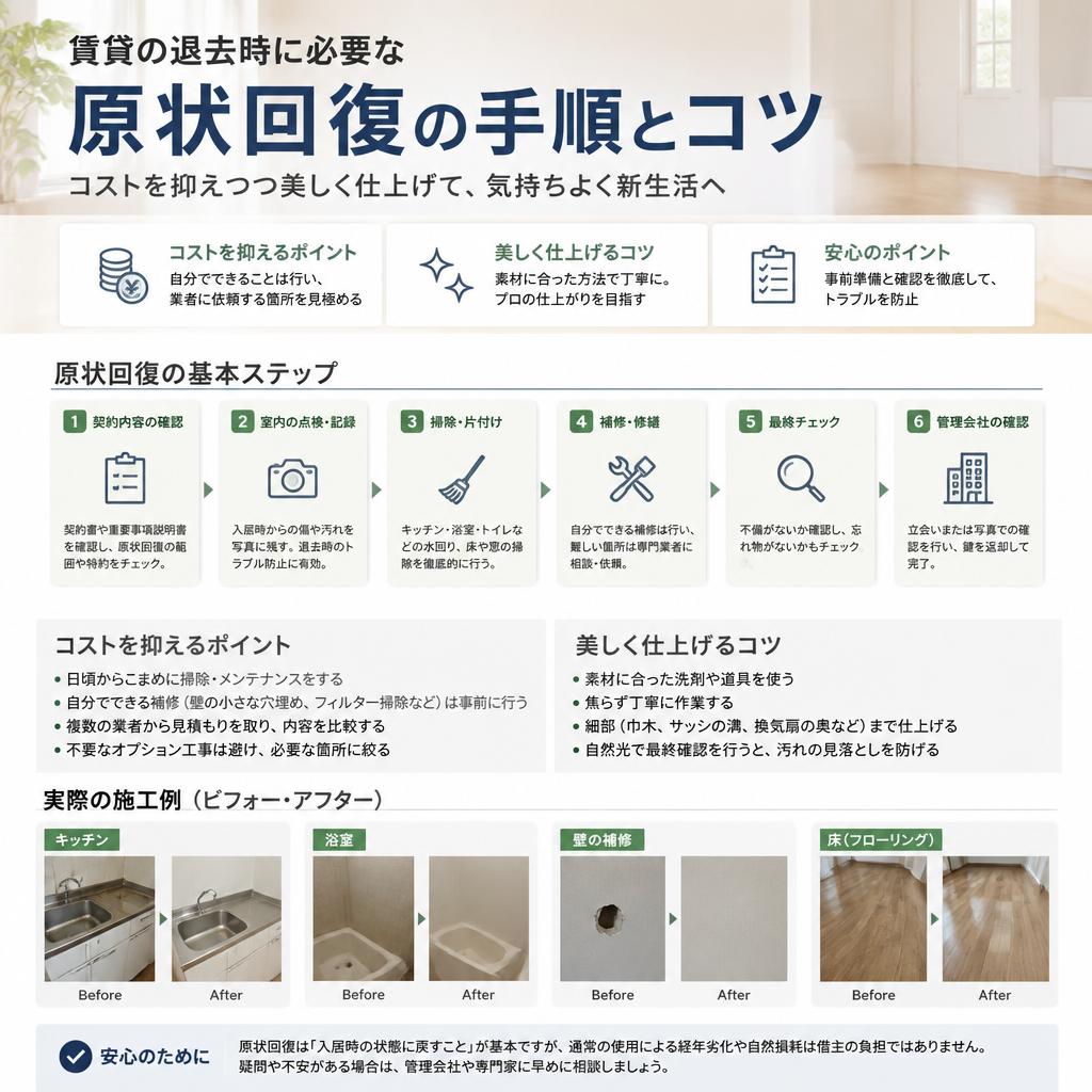 賃貸物件の原状回復手順とは？