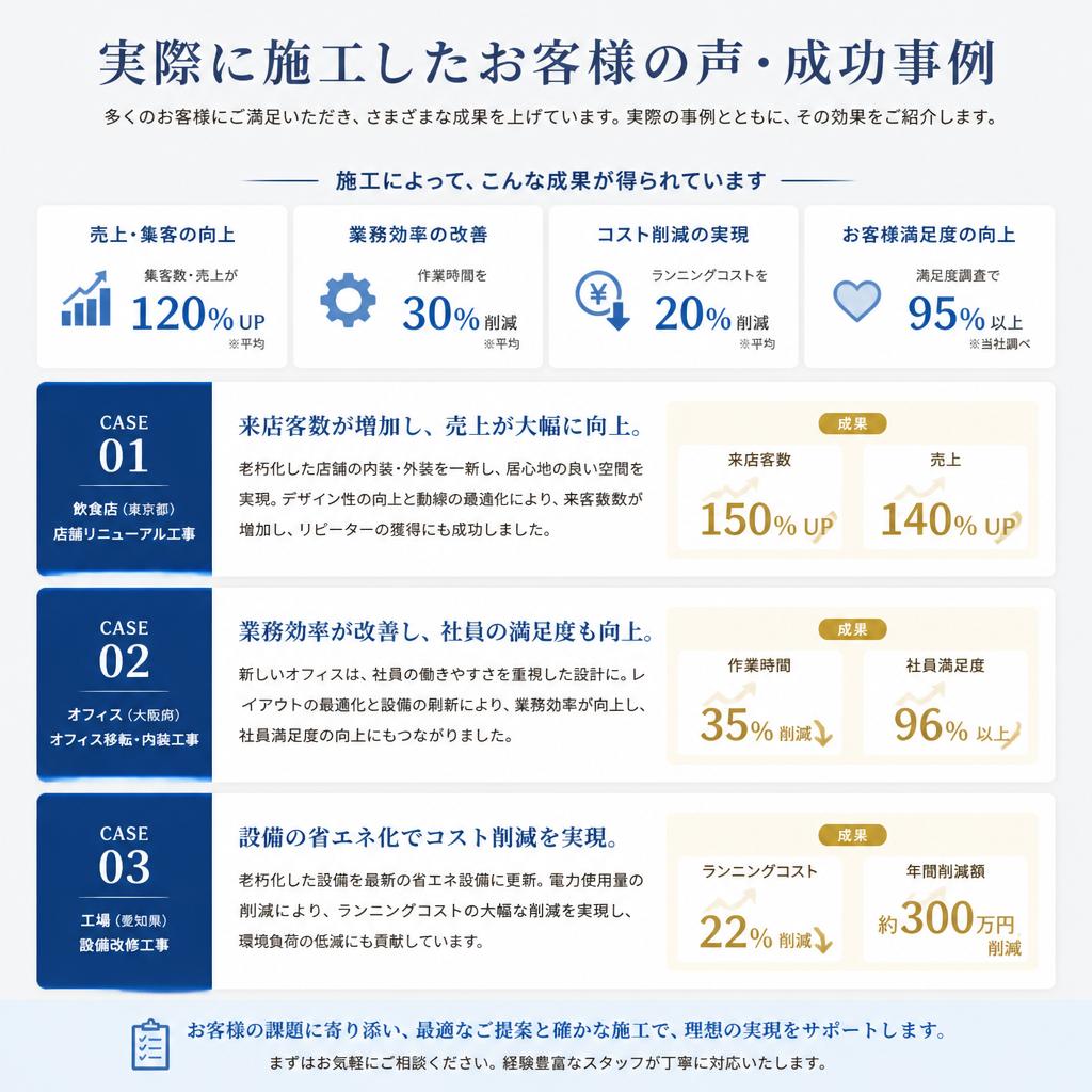 施工実績とお客様の声