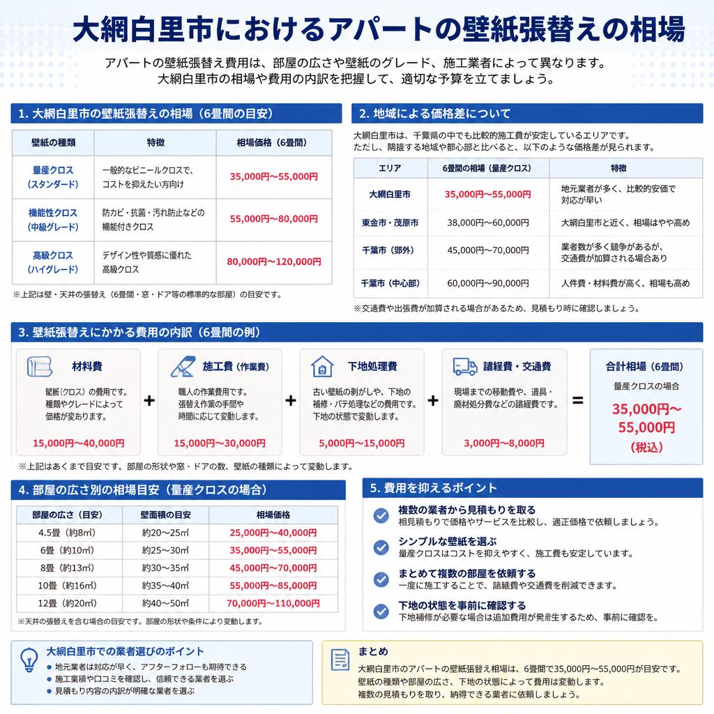大網白里市の相場と費用内訳