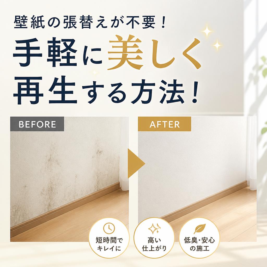 壁紙の張替えが不要！手軽に美しく再生する方法！